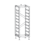 Rack High Voltage 19″ 3U-LRACK, Capacitate 9 Module, Deye