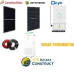 Sistem Fotovoltaic Deye 8 kW Monofazat Hibrid cu Stocare 16.07 kW/h