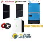 Sistem Fotovoltaic Victron 10.92 kW Monofazat Hibrid cu Stocare Dyness 10.24 kWh