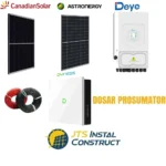 Sistem Fotovoltaic Deye 6 kW Monofazat Hibrid cu Stocare Dyness 10.24 kW/h