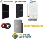 Sistem Fotovoltaic Deye 10 kW Monofazat Hibrid cu Stocare Dyness 5.12 kW/h